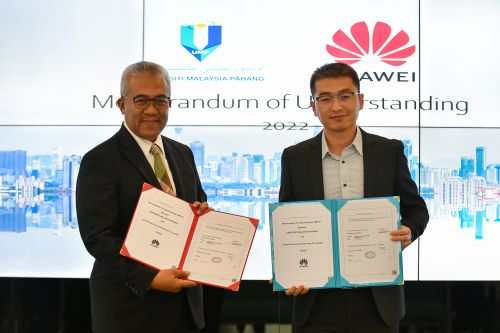 UMP, Huawei Services (Hong Kong) Co., Limited tingkat kerjasama dalam bidang telekomunikasi dan teknologi aplikasi mudah alih