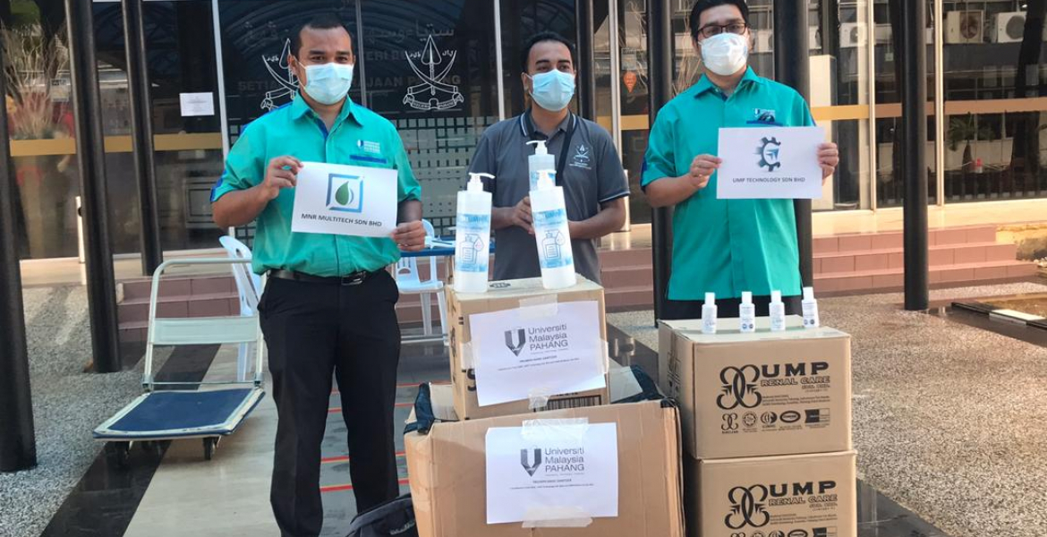 UMP contributes 600 hand sanitisers for frontliners
