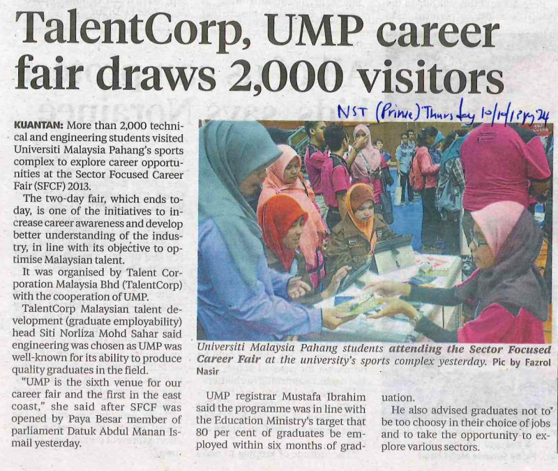 TalentCorp, UMP Career Fair Draws 2,000 Visitors