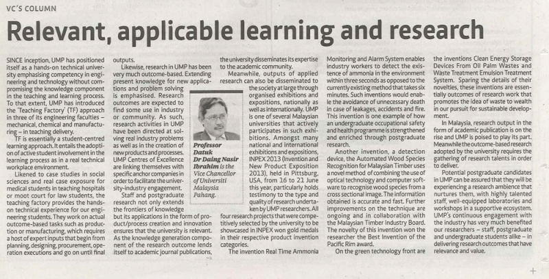 Relevent, Applicable Learning & Research