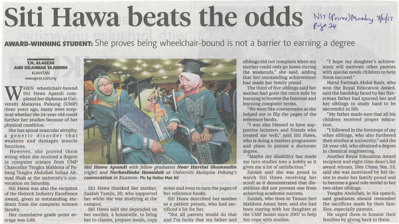 Siti Hawa Beats The Odds