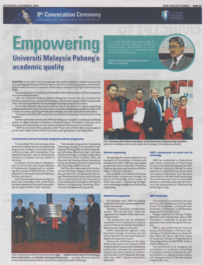 Empowering Universiti Malaysia Pahang Academic Quality