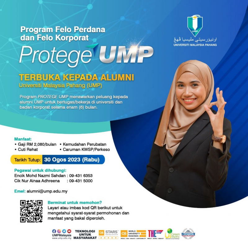 Tawaran buat alumni sertai program Protege UMPSA