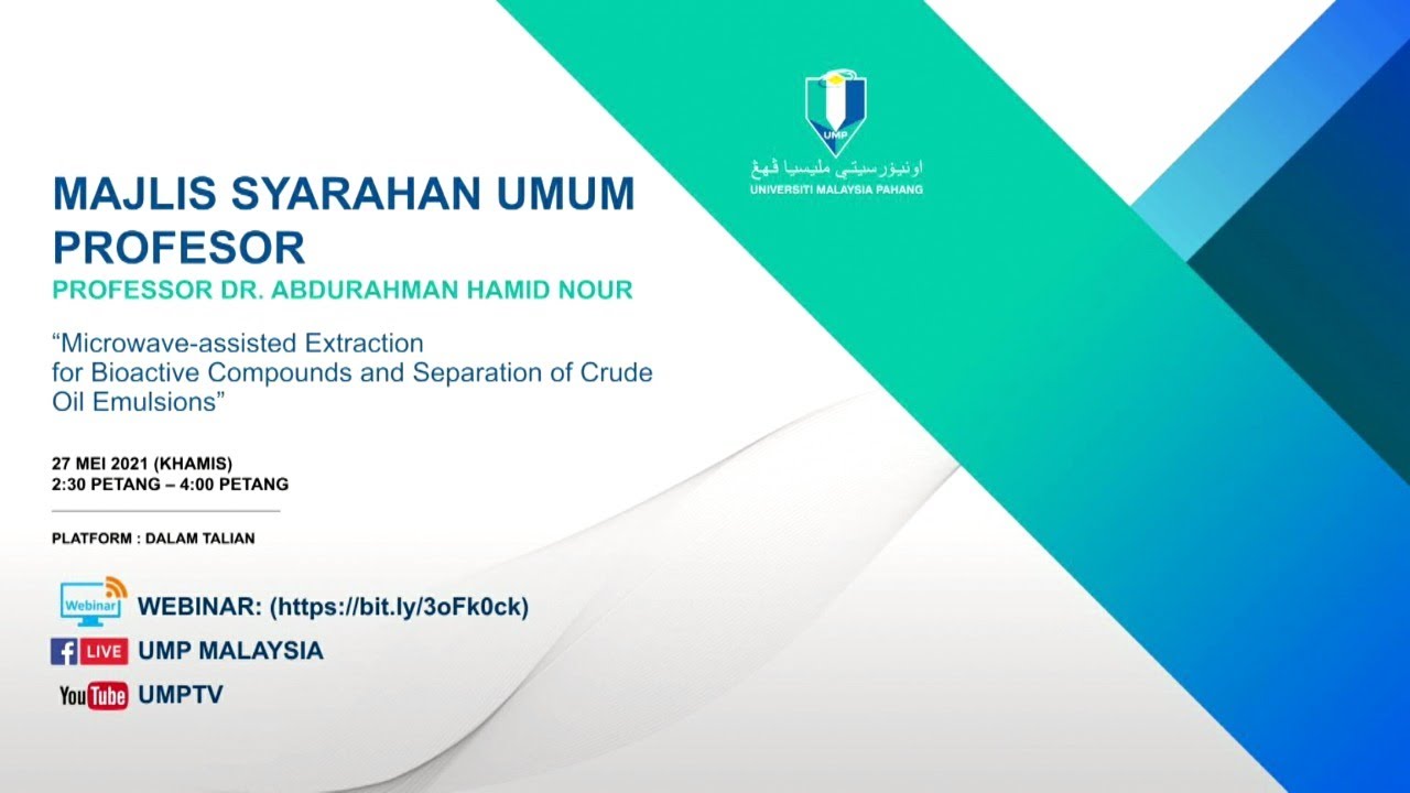 Syarahan Umum Profesor Dr Abdurahman Hamid Nour