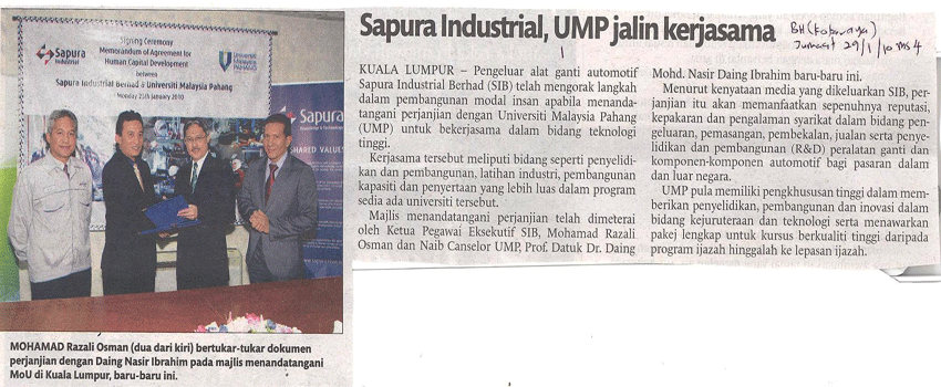 Sapura Industrial, UMP Jalin Kerjasama