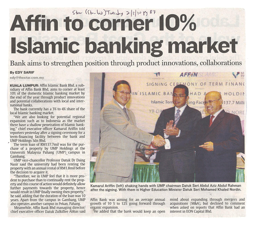Affin To Corner 10% Islamic Banking Market