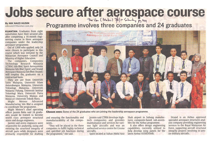 Jobs Secure After Aerospace Course