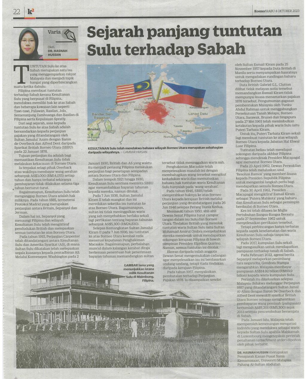Sejarah panjang tuntutan Sulu terhadap Sabah