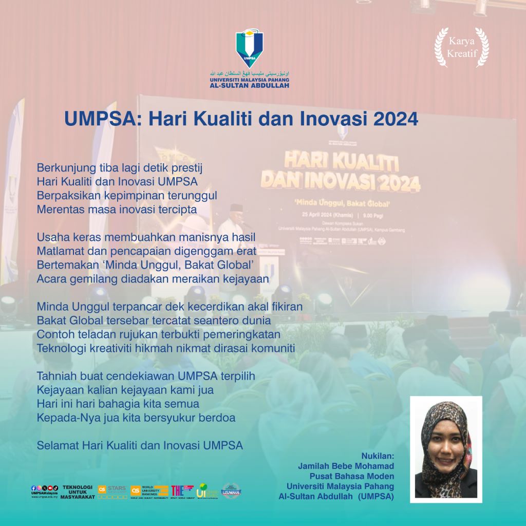 UMPSA : Hari kualiti dan Inovasi 2024