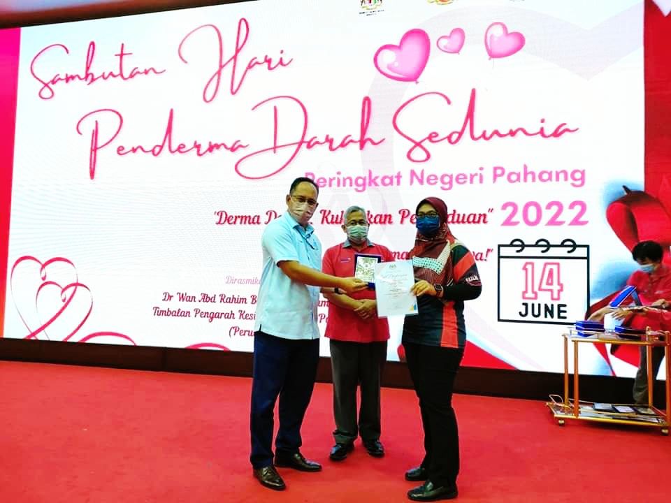 UMP recognised as most active blood donation organiser