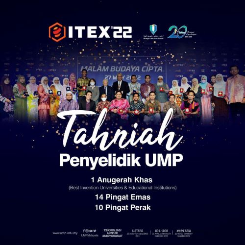 UMP raih Anugerah Khas dan 14 pingat emas dalam ITEX 2022