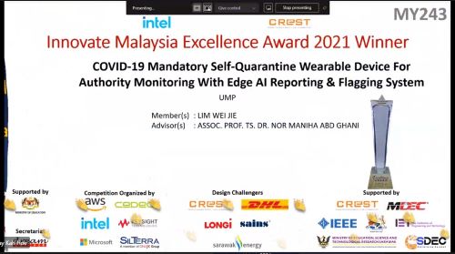 UMP student wins Innovate Malaysia Excellent Award Special Award