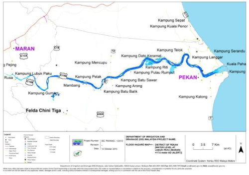 Kredit: Peta Hazard Banjir Bahagian Pengurusan Banjir (BPB), JPS Malaysia 