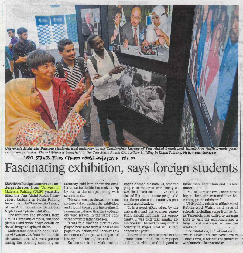 Fascinating Exhibition, Says Foreign Students