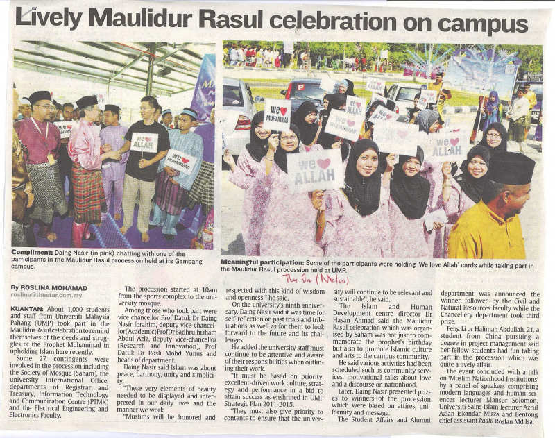 Lively Maulidur Rasul Celebration On Campus