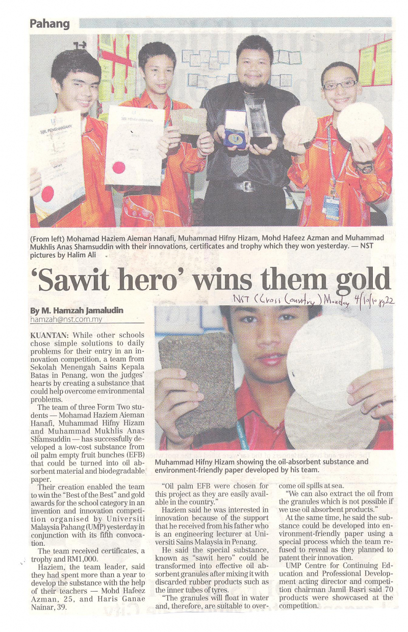 'Sawit Hero' Wins Them Gold