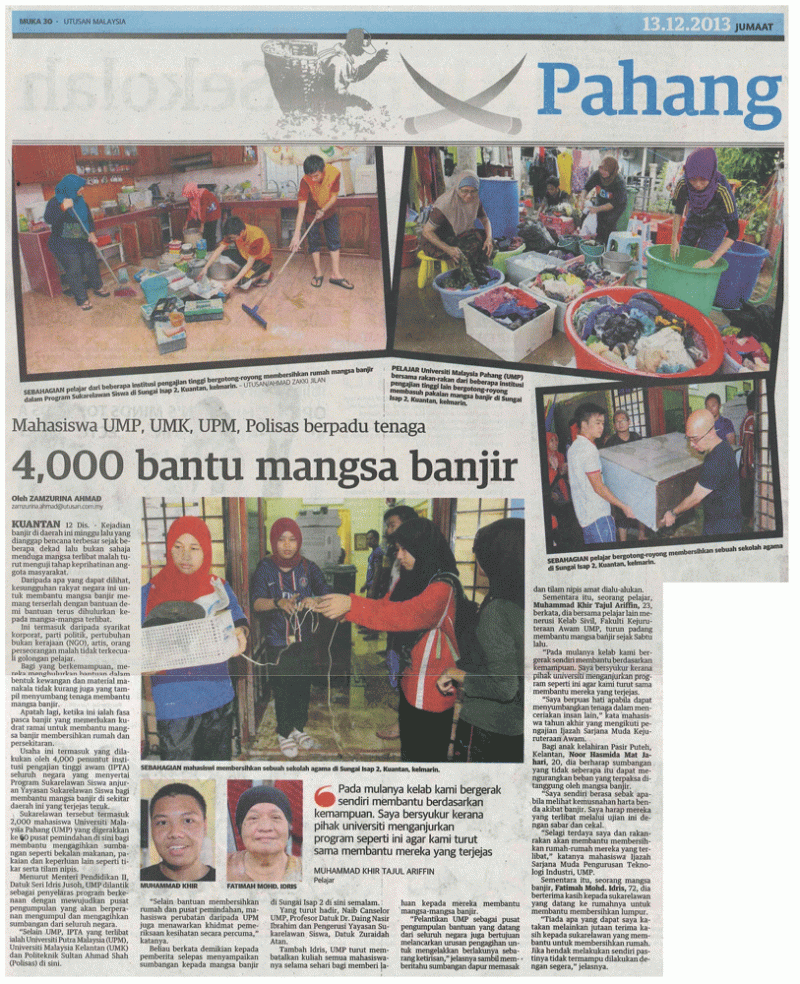 4,000 Bantu Mangsa Banjir