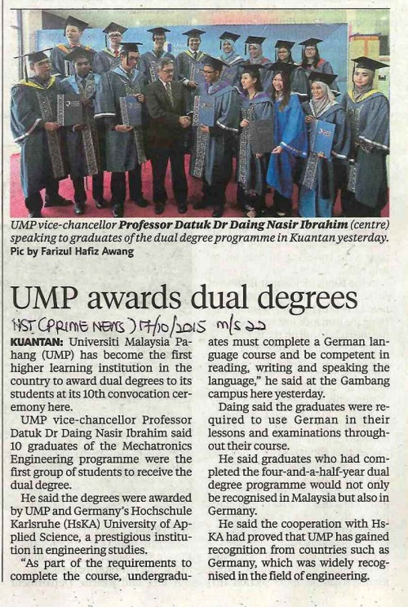 UMP Award Dual Degrees