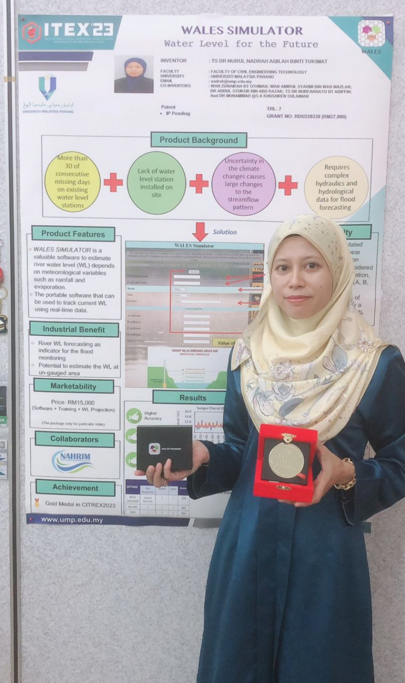 Ts. Dr. Nurul Nadrah Aqilah created software to predict river water levels to identify flood areas