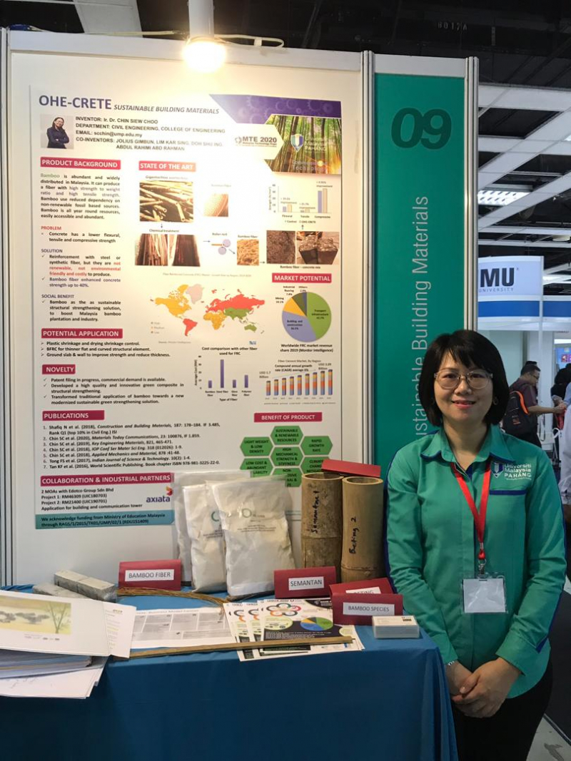  Ir. Dr. Chin Siew Choo produces sustainable construction material OHE-Crete