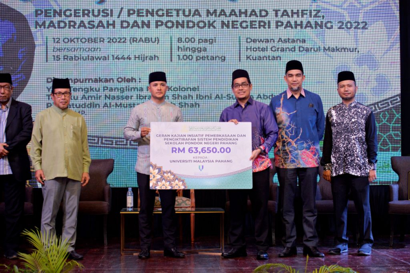 UMP terima RM 63,650 bagi geran kajian Sistem Pendidikan Sekolah Pondok Negeri Pahang