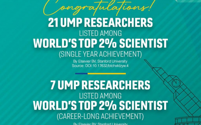  22 UMP researchers listed 2% world’s top scientists for two achievement categories